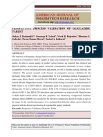 Prospective Process Validation of Gliclazide Tablet