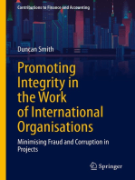 Promoting Integrity in the Work of International Organisations: Minimising Fraud and Corruption in Projects