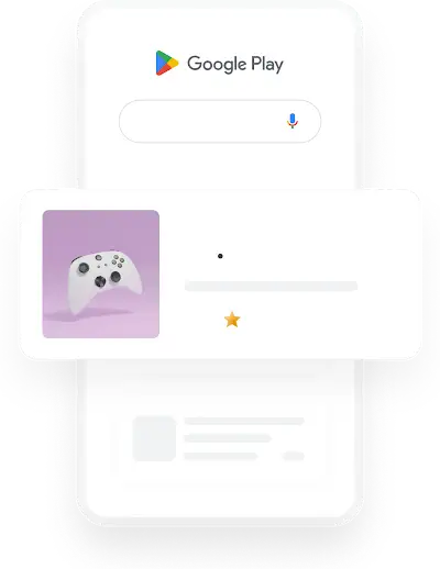 Google Play に表示されているゲーム広告のサンプル