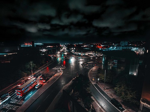 Looking towards Great Howard Street (Liverpool) from Beetham Tower at night