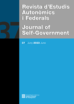 Revista d'Estudis Autonòmics i Federals. Journal of Self-Government, núm. 37. Juny 2023 June