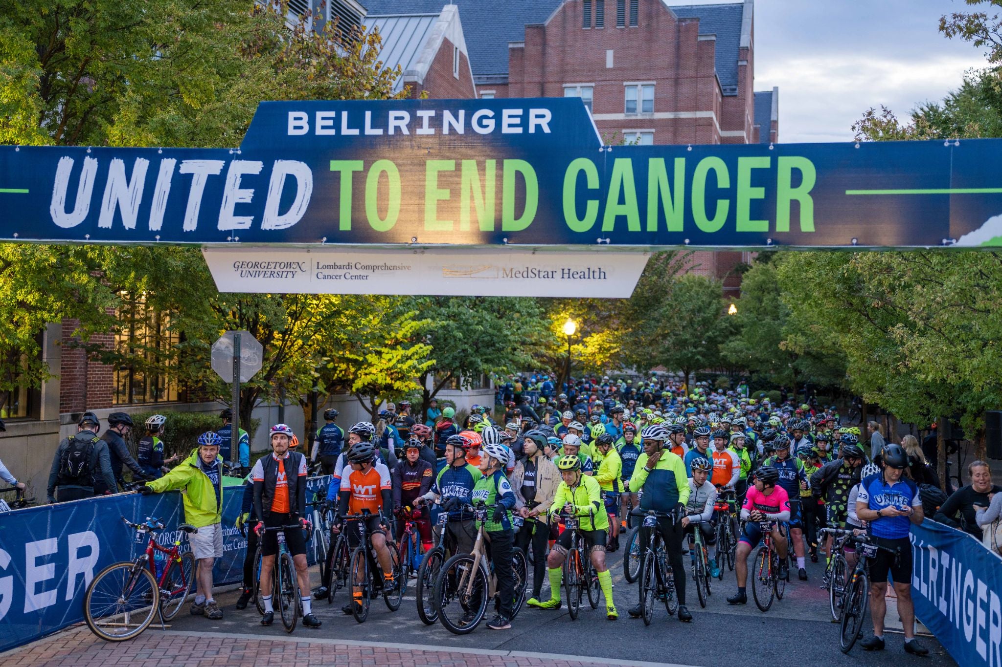 BellRinger participants gather at the starting line