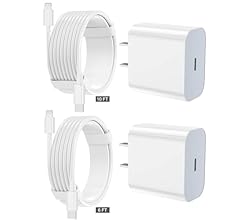iPhone Charger Apple Charger,[Apple MFi Certified]2 Pack Apple Type C Wall Charger Block with 2 Pack [6FT&10FT] Long USB C …