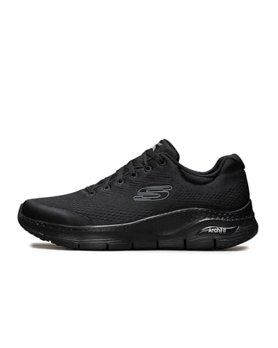 Skechers Arch Fit, Sneaker Uomo, Nero, 42.5 EU