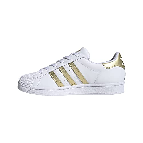 adidas Superstar W, Scarpe da Ginnastica Donna, Bianco/Oro M...