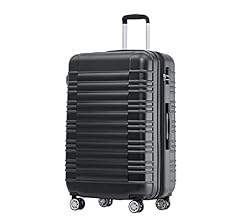 Zwillingsrollen Reisekoffer Koffer Trolleys Hartschale M-L-XL-Set (Schwarz, M)