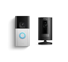 Ring Battery Doorbell Plus with Ring Stick Up Cam Battery, Black