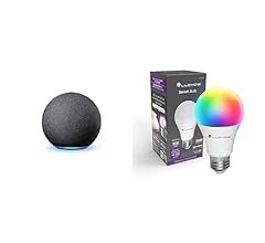 Echo (4th Gen) + Llyold's Smart Bulb | Charcoal