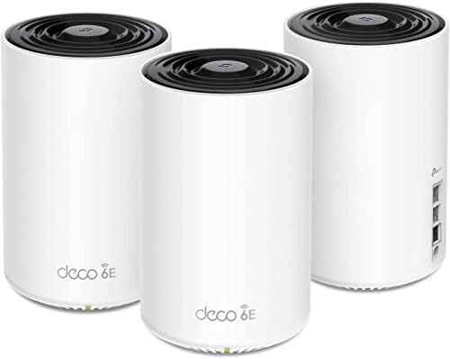 TP-Link Deco AXE5400 Tri-Band WiFi 6E Mesh System(Deco XE75 Pro) - 2.5G WAN/LAN Port, Covers up to 7200 Sq.Ft, Replaces WiFi Router and Extender, AI-Driven Mesh, New 6GHz Band, 3-Pack