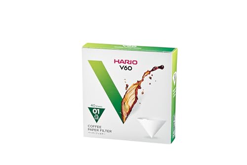 Hario, Confezione di filtri in Carta per caffè, VCF-01-100M, White, Si...