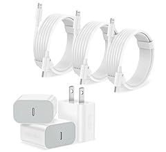 iPhone Charger Fast Charging【Apple MFi Certified】 3Pack USB-C Wall Charger Block with 6FT USB C to Lightning Cables for iPh…