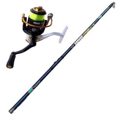 Bolognese Metri 7 Con Mulinello Kit Offerta Canna Pesca Mare Galleggia...