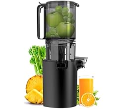 Masticating Juicer, 5.3-inch Slow Cold Press Juicer with Larger Feed Chute, Pure Juicer Machines for Vegetables & Fruits, E…