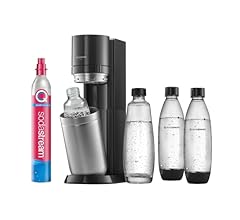 SodaStream Wassersprudler DUO mit CO2-Zylinder, 2x 1L Glasflasche und 2x 1L spülmaschinenfeste Kunststoff-Flasche, Höhe: 44…