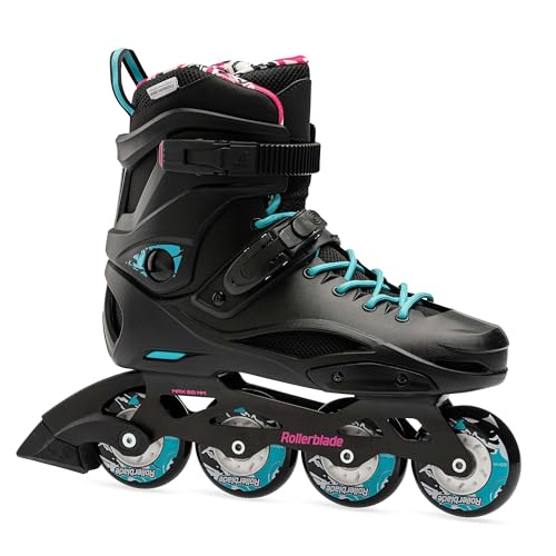 Rollerblade RB Cruiser W, Pattino in Linea Donna, Nero/Blu Acqua, 38