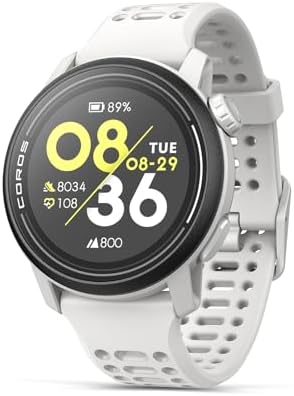COROS PACE 3 Sport Watch GPS, Lightweight and Comfort, 17 Days Battery Life, Dual-Frequency GPS, Heart Rate, Navigation, Sleep Track, Training Plan, Run, Bike, and Ski (White Silicone)
