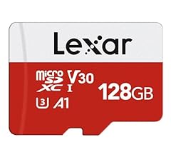 Lexar 128GB Micro SD Card, microSDXC UHS-I Flash Memory Card with Adapter - Up to 100MB/s, A1, U3, Class10, V30, High Speed…