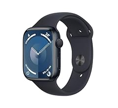 Apple Watch Series 9 [GPS 45mm] Smartwatch with Midnight Aluminium Case with Midnight Sport Band. Fitness Tracker, Blood Ox…