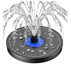 SZMP Solar Fountain 2024 Upgrade, 3.5W Solar Powered Bird Bath Fountains with Flower, Outdoor Water Feature Solar Fountain …