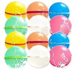 12PCS Magnetic Reusable Water Balloons, Silicone Quick Fill Magnetic Water Ball for Kids Adults Summer Party Outdoor Beach …