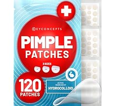 KEYCONCEPTS Pimple Patches for Face (120 Patches), Hydrocolloid Pimple Patches - Pimple Patch Zit Patch and Pimple Stickers…