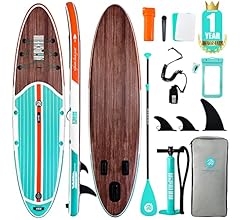 Inflatable Stand Up Paddle Board with SUP Accessories, Anti-Slip EVA Deck, 10’6’’Inflatable Paddle Boards for Adults & Yout…