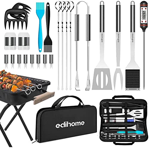 Edihome, Set Barbecue, Accesori Barbecue, 25 Pezzi, Kit...