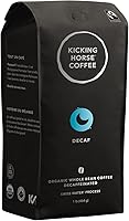 Kicking Horse Coffee, Decaf, Swiss Water Process, Dark Roast, Whole Bean, 1 lb - Certified Organic, Fairtrade, Kosher Coffee