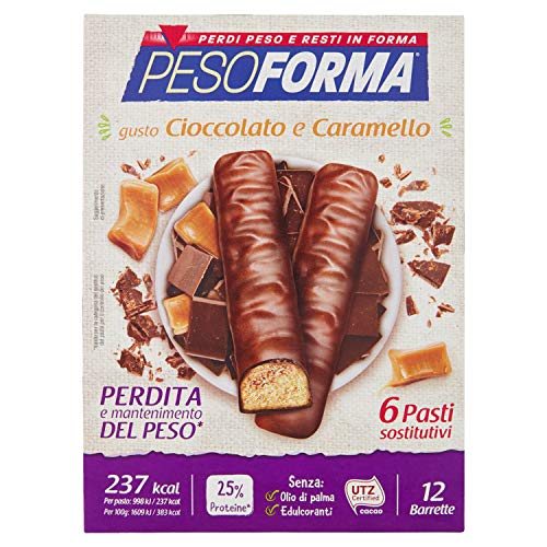 Pesoforma Barrette Cioccolato e Caramello - Pasti sosti...