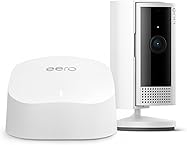 Ring Caméra Intérieure (Indoor Camera 2e gén.) + Routeur Wi-Fi maillé Amazon eero 6 | Caméra surveillance wifi sur secteur, audio bidirectionnel | Essai Ring Protect gratuit 30 j.