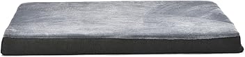Image of Amazon Basics Orthopedic Gel Foam Mattress Dog Pet Bed with Removable Cover, X-Large, Grey, 41"L x 29"W x 4"H