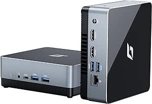CyberGeek Nano A1 Mini PC Win 11 Pro, Intel 12th Alder Lake N100 (up to 3.4GHz), Mini Computer 16GB RAM 2TB SSD, Microcomputer Dual HDMI/USB3.0/WiFi 6/BT5.2/RJ45/VESA Home Office Mini PC