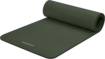 Retrospec Solana Yoga Mat 1/2" Thick w/Nylon Strap for Men & Women - Non Slip Excercise Mat for Yoga, Pilates,...