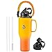 RAYMYLO Water Bottle 40oz, Insulated Tumblers with Handle & Straw Lid & Paracord Handle, Triple Wall Vacuum Food-grade Stainless Steel Leakproof Hydro Travel Flask, Fit in Any Car Cup Holder