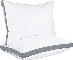 Utopia Bedding Bed Pillows for Sleeping Queen Size (Grey), Set of 2, Cooling Hotel Quality, Gusseted Pillow for Back,...