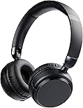 Amazon Basics Bluetooth Wireless On Ear Headphones with Microphone, 35 Hour Playtime, Foldable, One Size, Black