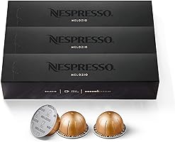 Nespresso Capsules Vertuo, Melozio, Medium Roast Coffee, 30-Count Coffee Pods