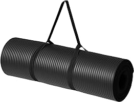 Amazon Basics 1/2-Inch Extra Thick Exercise Mat with Carrying Strap