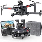 TTROARDS 31P Brushless Motor Drone med Kamera 4k Adult 360° Obstacle Avoidance 5G Wifi Justerbar Lins 40KM/H Vindtät 4 Höjd Stance Mini Fällbar Drone med 2 Batterier Drone Barn