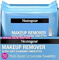 Neutrogena Makeup Remover Wipes, Ultra-Soft Cleansing Facial Towelettes for Waterproof Makeup, Alcohol-Free,...