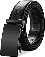 CHAOREN Mens Belt Leather Ratchet 1 3/8" for Casual Jeans - Micro Adjustable Belt Fit Everywhere