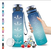 Vikaster Bouteille d'eau, Gourde Sport 1 Litre, sans BPA, Étanche & Réutilisable, Water Bottle Ouvrir en un Clic,...