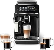 Philips 3200 Series Fully Automatic Espresso Machine, LatteGo Milk Frother, 5 Coffee Varieties, Intuitive Touch Display, 100% Ceramic Grinder, AquaClean Filter, My Coffee Choice, Black (EP3241/54)