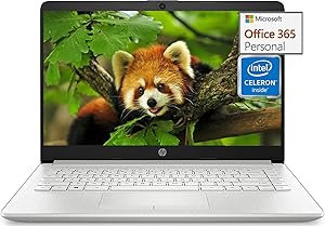 HP Stream 14&#34; Ultral Light Laptop for Student Business, Intel Quad-Core Processor, 16GB RAM, 64GB eMMC, 1-Year Office 365, UHD Graphics,HD Webcam, 12H Long Battery, Silver, Win 11 H in S Mode