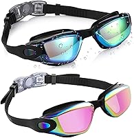 Aegend Kids Swim Goggles, Pack of 2 Swimming Goggles for Children Boys & Girls Age 3-14