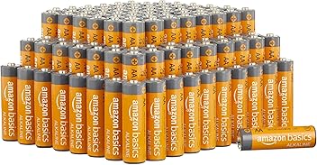 Image of Amazon Basics AA-Alkalisch-Batterien, leistungsstark, 1.5 V, 100er-Pack