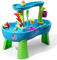 Step2 Rain Showers Splash Pond Toddler Water Table, Outdoor Kids Water Sensory Table, Ages 1.5+ Years Old, 13 Piece...