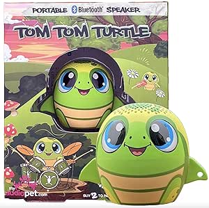 My Audio Pet TWS Mini Bluetooth Animal Wireless Speaker for Kids of All Ages - True Wireless Stereo – Pair with Another TWS Pet for Powerful Rich Room-Filling Sound (Turtle)