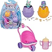 Hatchimals Alive, Hatch N’ Stroll Playset with Stroller Toy and 2 Mini Figures in Self-Hatching Eggs, Kids Toys for Girls and Boys Ages 3 and up