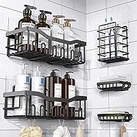 EUDELE Shower Caddy 5 Pack,Adhesive Shower Organizer for Bathroom Storage&Home Decor&Kitchen,No Drilling,Large...